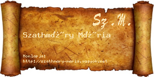 Szathmáry Mária névjegykártya