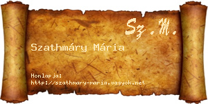 Szathmáry Mária névjegykártya